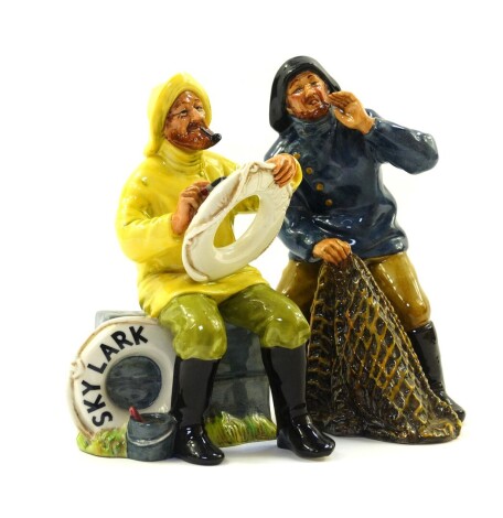 A Royal Doulton figure modeled as The Boatman HN2417, and another modeled as Sea Harvest HN2257. (2)