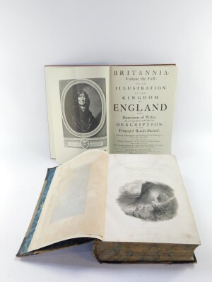 Books: The Imperial Family Bible, containing the old and new testaments, half Morocco, published by Blackie and Son, Queen Street, Glasgow, together with Ogilby's Road Maps of England and Wales, published by Osprey Publications Limited, Reading 1971. (2) - 2