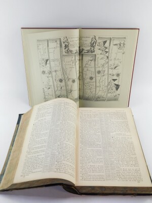 Books: The Imperial Family Bible, containing the old and new testaments, half Morocco, published by Blackie and Son, Queen Street, Glasgow, together with Ogilby's Road Maps of England and Wales, published by Osprey Publications Limited, Reading 1971. (2) - 4