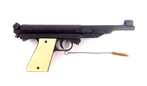 An F B Record Luftpistole air pistol, Mod.2, boxed with instructions, together with tins of air pellets.