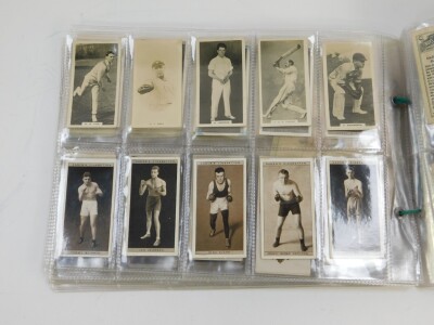 Cartophily. Cigarette and Boys Magazine cards, to include John Player Gilbert & Sullivan., Regimental Standards & Cap Badges., De Reszka Real Photographs., Ogdens Turf Personalities., and Boys Magazine Famous Cricketers. - 2