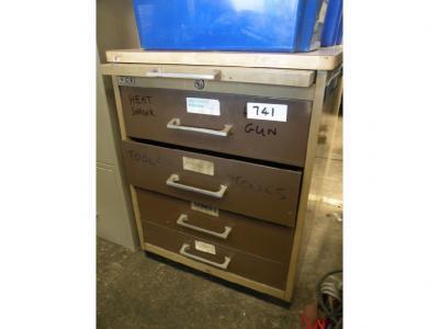 A four drawer filing cabinet