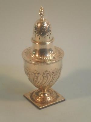 A Victorian silver sugar castor