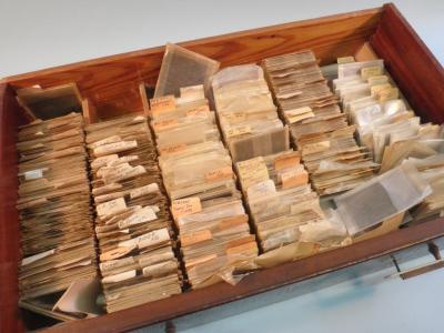 A large collection of mid 20thC glass photographic slides