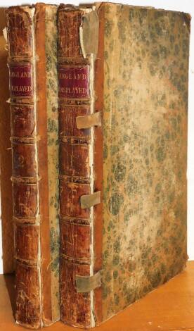 Russell (P) England Displayed.... , 2 vols, engraved maps and plates, light worming to first few quires of vol 1, contemporary half calf over patterned boards, worn, boards detached, folio, Adlard & Browne, 1769