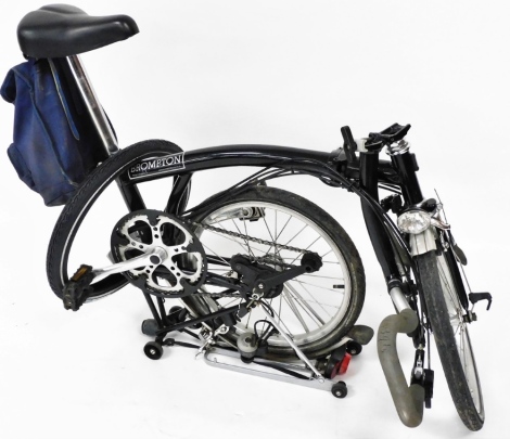 A Brompton folding bicycle