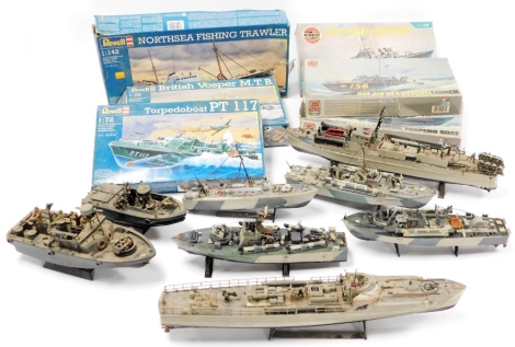 A group of Airfix ship models, some boxed and some loose. (AF)