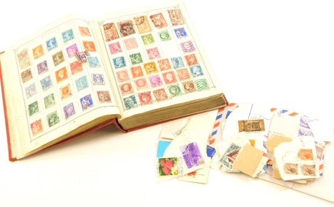 A Lincoln stamp album and contents, containing used GB and other world stamps. (a quantity)