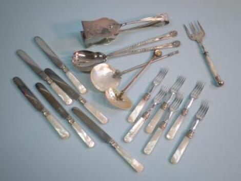 Two continental silver plated spoons each with shell bowls