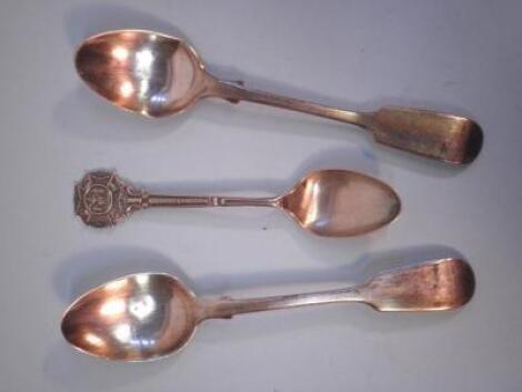 A commemorative spoon for the Society of Miniature Rifle Clubs and two