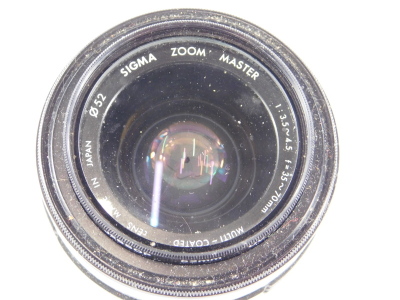 A quantity of cameras, to include a Minolta AL-F, a Minolta 5000 with Tamron lens, etc. - 2