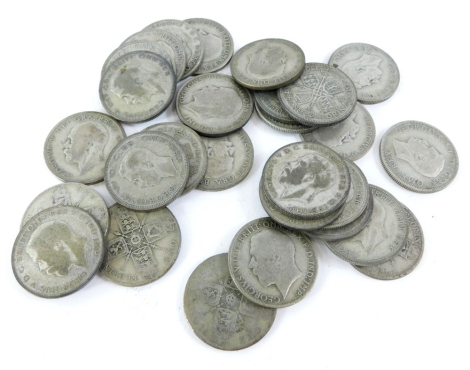 A quantity of George V part silver florins, etc.