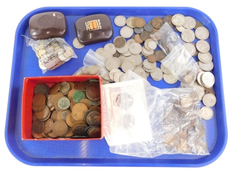 A large quantity of nickel silver bronze and copper coinage etc.