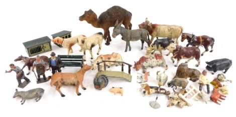 A collection of Britains and other lead mainly farm animals, etc.