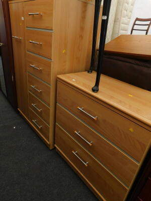 An Alstons furniture three drawer chest, and a compactum. (2)