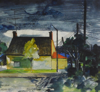 •Rigby Graham M.B.E. (1931-2015). Northborough, Claire's Cottage, watercolour, signed, titled and dated 24th July 1991, 42cm x 50cm. Label verso Goldmark Gallery, Uppingham, Rutland. - 5