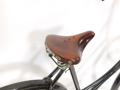 A Pashley Princess Sovereign lady's bicycle, black framed, with Concorde Lepper leather seat, serial numbered frame 92287. - 3