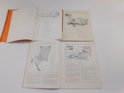 An Allis-Chalmers parts catalogue for a Model 'C' Self Propelled Gleaner Combine, Serial EC1 and up, together with operating instructions and repair parts illustrations for a 'Roto-Baler', Serial ER3007 and up, and a '60' All Crop Harvesters 'A' Series, S - 2