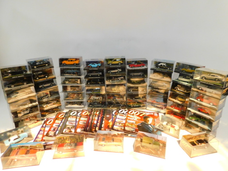 The James Bond Car Collection, cased with magazines, published by G E Fabbri Ltd.