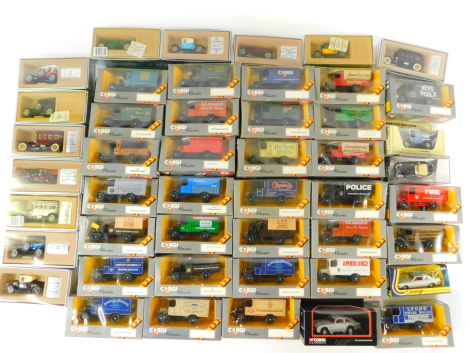 Corgi Classics die cast vintage trucks, together with a 007 Aston Martin DB5, Tomorrow Never Dies, 04302., all boxed. (a quantity)