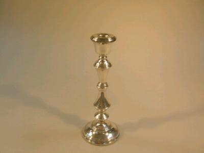 A modern silver candlestick