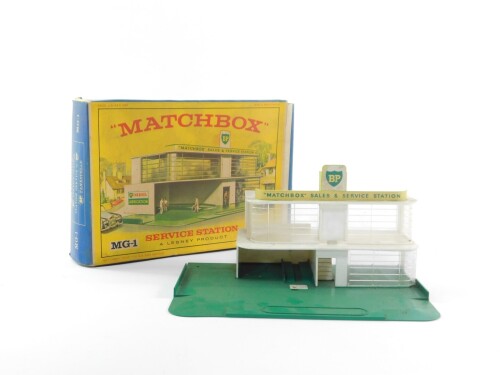 A Lesney Matchbox Service Station, MG-1, boxed.