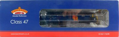 A Bachmann Branch Line OO gauge locomotive Class 47 Diesel 47145 'Merddin Emrys', Railfreight General Sector, BR blue, DCC, boxed.