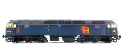 A Bachmann Branch Line OO gauge locomotive Class 47 Diesel 47145 'Merddin Emrys', Railfreight General Sector, BR blue, DCC, boxed. - 3