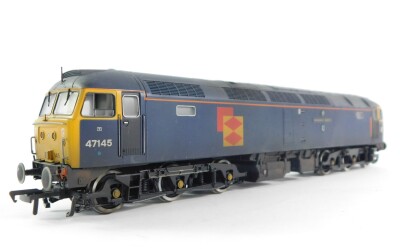 A Bachmann Branch Line OO gauge locomotive Class 47 Diesel 47145 'Merddin Emrys', Railfreight General Sector, BR blue, DCC, boxed. - 5