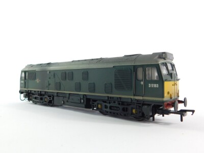 A Bachmann Branch Line OO gauge locomotive Class 25/1 Diesel D5183, BR green, DCC, with sound, 32-330DS, boxed. - 6