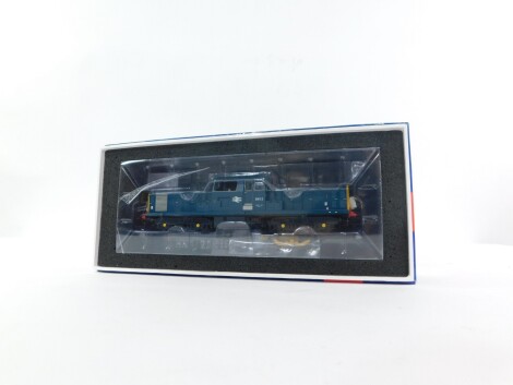 A Heljan OO gauge Class 17 locomotive, D8512, blue with full yellow ends, Derby Research Variant, 1711, boxed.