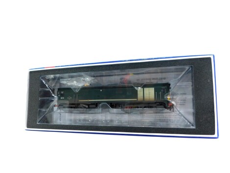 A Heljan OO gauge Metrovick Vickers Class 28 locomotive, D5718, BR green with small yellow ends, DCC, Item 28031, boxed.
