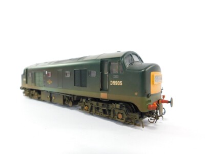 A Heljan OO gauge English Electric BR Class 23 locomotive, D5905, 'Baby Deltic', green small yellow (weathered), DCC, Item 2309, boxed. - 6