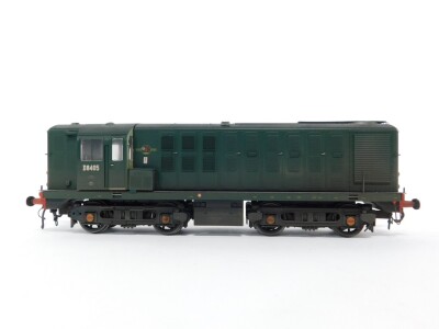 A Heljan OO gauge Class 16 Diesel locomotive, D8405, BR green with small yellow panels. (weathered), limited edition 750, DCC, Item 16051, boxed. - 4