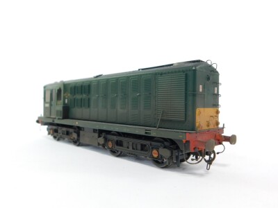 A Heljan OO gauge Class 16 Diesel locomotive, D8405, BR green with small yellow panels. (weathered), limited edition 750, DCC, Item 16051, boxed. - 5