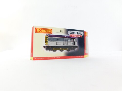 A Hornby OO gauge Class 08 Diesel locomotive, BR Railfreight, 08661, 'Europa', DCC with sound (Decoder Fitted), R3036XS, boxed.