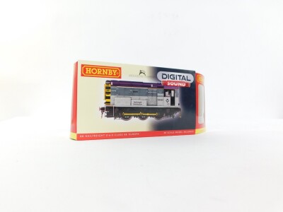 A Hornby OO gauge Class 08 Diesel locomotive, BR Railfreight, 08661, 'Europa', DCC with sound (Decoder Fitted), R3036XS, boxed.