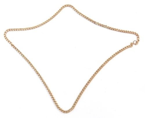 A 9ct gold curb link neck chain, 48cm long, 5.8g.