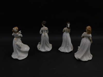 Four Royal Doulton figures, comprising Morning Walk HN3860, Sweet Bouquet HN3859, Country Girl HN3856,and Lambing Time HN3855. - 2