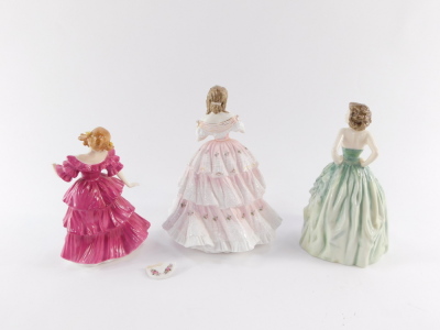 Three Royal Doulton figures, comprising Kelly HN4157, Red Red Rose, limited edition HN3994, and Jennifer, figure of the year 1994, HN3447 (AF). (3) - 2