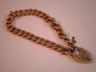 A hollow link curb link bracelet