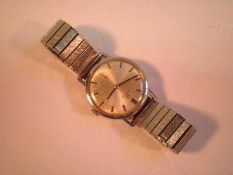 A gentleman's Omega stainless steel wrist watch