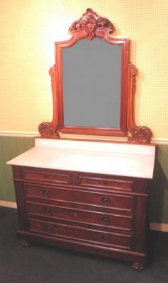 A 19thC French mahogany dressing table