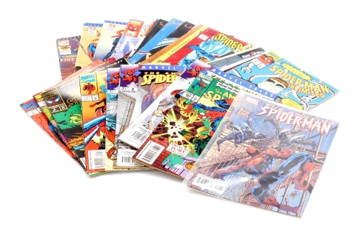 A group of Marvel Spiderman comics, to include Sins Past part 4, no.383 November, no.321, 1st September, 2nd October, 3rd November, 4th December, 3rd November, 258 Feb, 242 Jan 97, 17th December, 385 Jan, one 1st November direct edition 00511 issue 5, 6,