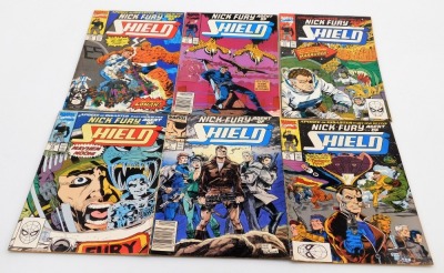 A group of Marvel Comics relating to Thor, The Avengers and Nick Fury Shield, to include the Avengers 6th June 2001 1, 351 late August, 73 August and 310 mid November, Thor 18, 1993, 16,1991, 1, September and 1 June, Shield 17th November, 16th October, 15 - 2