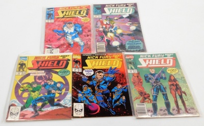 A group of Marvel Comics relating to Thor, The Avengers and Nick Fury Shield, to include the Avengers 6th June 2001 1, 351 late August, 73 August and 310 mid November, Thor 18, 1993, 16,1991, 1, September and 1 June, Shield 17th November, 16th October, 15 - 3