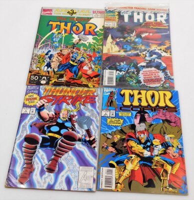 A group of Marvel Comics relating to Thor, The Avengers and Nick Fury Shield, to include the Avengers 6th June 2001 1, 351 late August, 73 August and 310 mid November, Thor 18, 1993, 16,1991, 1, September and 1 June, Shield 17th November, 16th October, 15 - 4