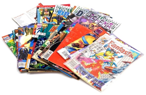 A group of Marvel Comics relating to Fantastic Four, Dare Devil, Dark Hawk and others, Fantastic Four 368 September, #2 May 97, 7 and 371 December, Daredevil May 375, 321 October, 9 1990, 14 April, Venom 3 April, 6 July, The Sensational She Hulk 29 July, 