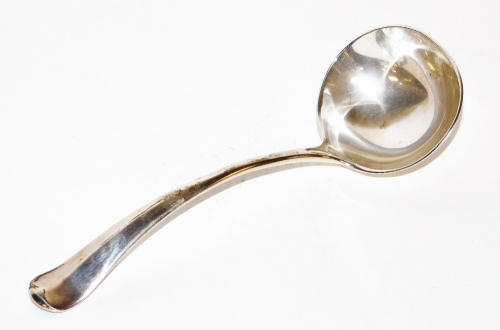 A Victorian silver Old English pattern ladle, with rat tail bowl, London 1858, 2oz.