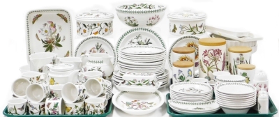 An extensive Portmeirion Botanic Garden part dinner and tea service, comprising tureens, flan dishes, serving trays, storage jars, graduated jugs, pin dishes, teapot, saucers, cups, milk jug, etc. (a quantity).